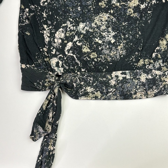 Anthropologie Weston Wear Long Sleeve Black Splatter Pull On Shirt - Picture 10 of 12